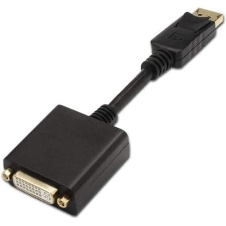 Conversor Aisens A125-0133/ DisplayPort Macho - DVI Hembra/ 15cm/ Negro