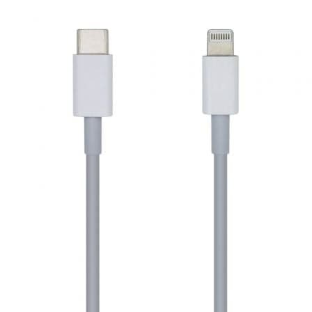 Cable USB 2.0 Tipo-C Lightning Aisens A102-0442/ Lightning Macho - USB Tipo-C Macho/ 480Mbps/ 1m/ Blanco