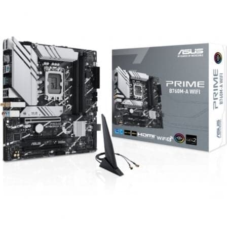 Placa Base Asus Prime B760M-A WIFI Socket 1700/ DDR5/ PCIe 4.0/ Micro ATX