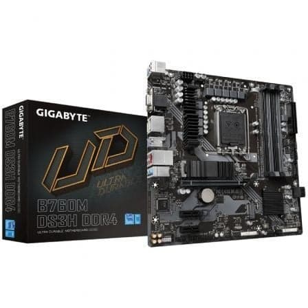 Placa Base Gigabyte B760M DS3H DDR4 Socket 1700/ DDR4/ PCIe 4.0/ Micro ATX