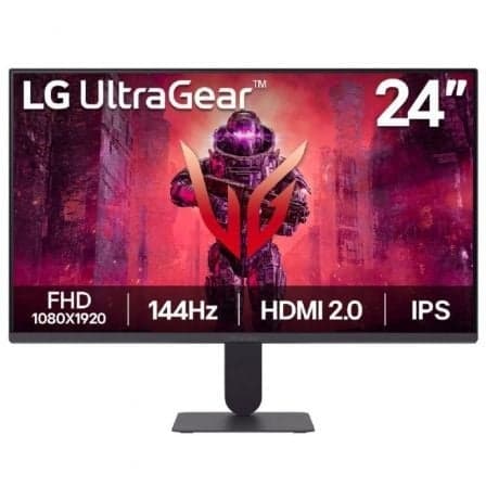 Monitor Gaming LG UltraGear 24G411A-B 23.7"/ Full HD/ 1ms/ 144Hz/ IPS/ Negro