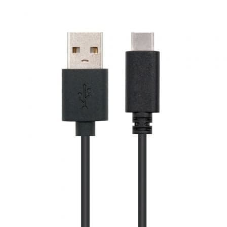 Cable USB 2.0 Tipo-C Nanocable 10.01.2100/ USB Tipo-C Macho - USB Macho/ 480Mbps/ 50cm/ Negro