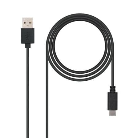 Cable USB 2.0 Nanocable 10.01.2101/ USB Tipo-C Macho - USB Macho/ 480Mbps/ 1m/ Negro