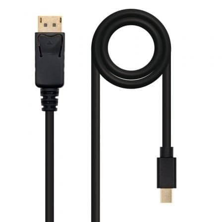 Cable Mini DisplayPort 1.2 4K Nanocable 10.15.2402/ Mini DisplayPort Macho - DisplayPort Macho/ 2m/ Negro