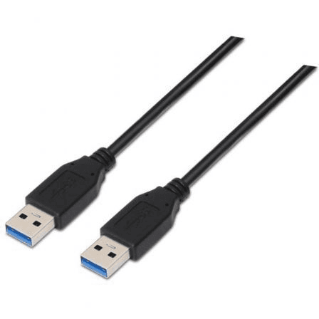 Cable USB 3.0 Nanocable 10.01.1002-BK/ USB Macho - USB Macho/ 5Gbps/ 2m/ Negro
