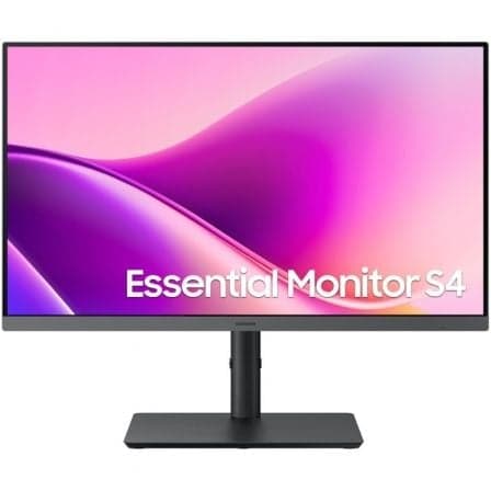 Monitor Profesional Samsung Essential Monitor S4 S43UF S24F434UAU/ 24"/ Full HD/ Regulable en altura/ Negro