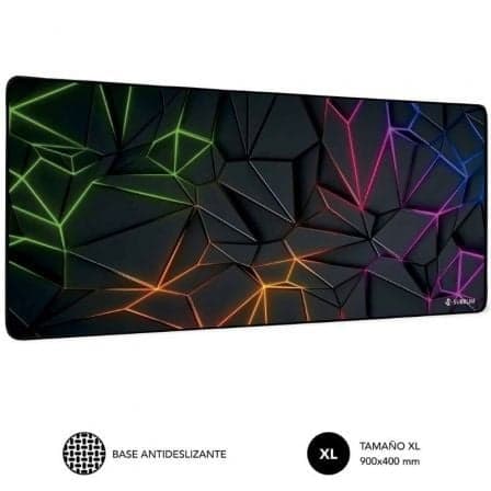 Alfombrilla Subblim Neon Obsidian XL/ 900 x 400 x 3 mm