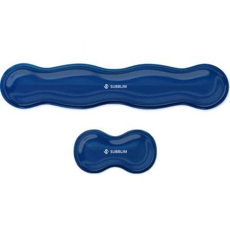 Pack de 2 Reposamuñecas Subblim Ergo Crystal Flex/ Azul Oscuro