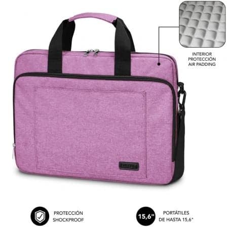 Mochila Subblim Air Padding Laptop Bag para Portátiles hasta 15.6"/ Rosa