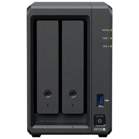 NAS Synology Diskstation DS725+/ 2 Bahías 3.5"- 2.5"/ 4GB DDR4/ Formato Torre