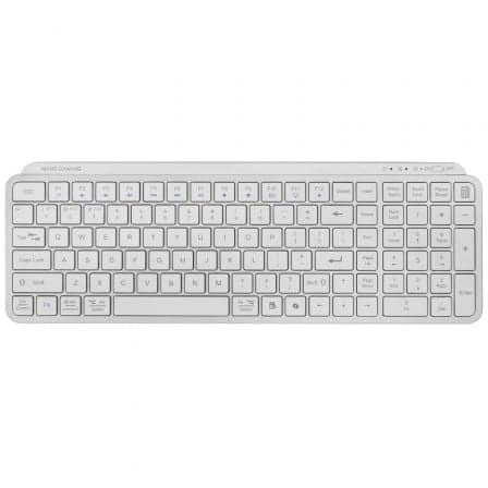 Teclado Compacto Inalámbrico por Bluetooth Mars Gaming MK-SILENKEYS/ Blanco