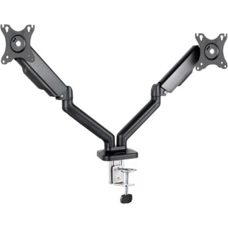Soporte de Mesa para 2 Monitores TooQ DB5132TNR-B/ Giratorio/ Inclinable/ hasta 9kg