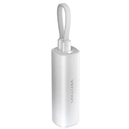 Powerbank 5000mAh Vention FHWM0/ 20W/ Gris/ Incluye Cable USB Tipo-C y Lightning
