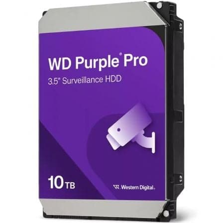 Disco Duro Western Digital WD Purple Pro Surveillance 10TB/ 3.5"/ SATA III/ 512MB