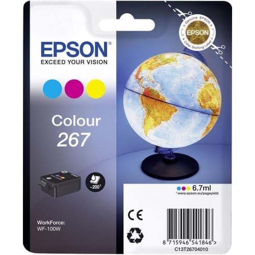EPSON Singlepack Colour WF-100W 267 ink cartridge