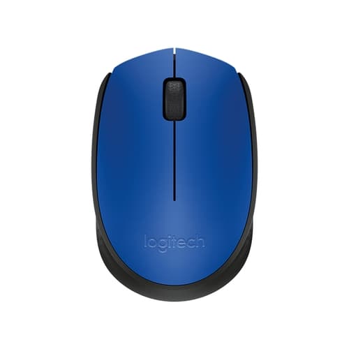 Logicool M171 - Ratón - óptico - 3 botones - inalámbrico - 2.4 GHz - receptor inalámbrico USB - azul/negro
