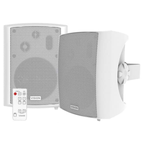 VISION SP-1800 - ALTAVOCES DE PARED BLANCOS - Corriente admitida de 50 W (RMS) cada uno, abrazaderas en forma de C incluidas
