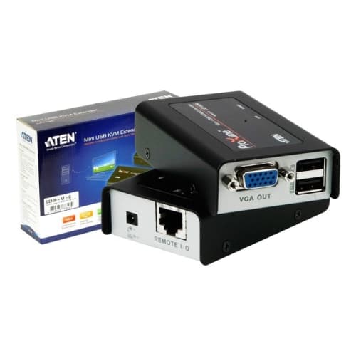 Aten - Mini extensor de consola USB KVM 1920x1200 100m negro