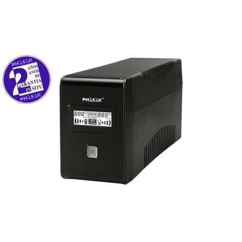 Phasak - Sai interactivo 850VA/480W LCD Negro