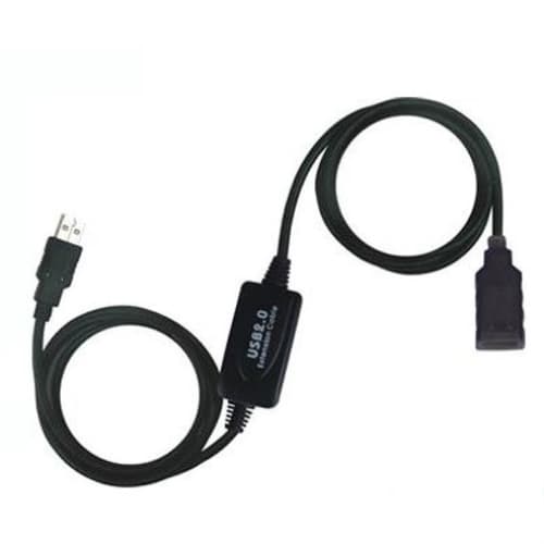 Alargador USB 2.0 - Cable extensión activo 10m - Negro