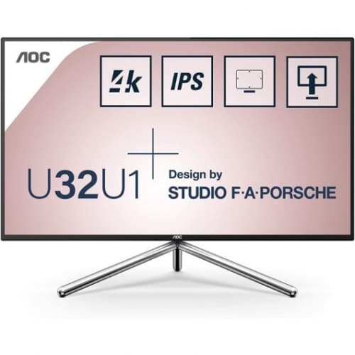 Monitor Profesional AOC U32U1 31.5/ 4K/ Multimedia/ Negro