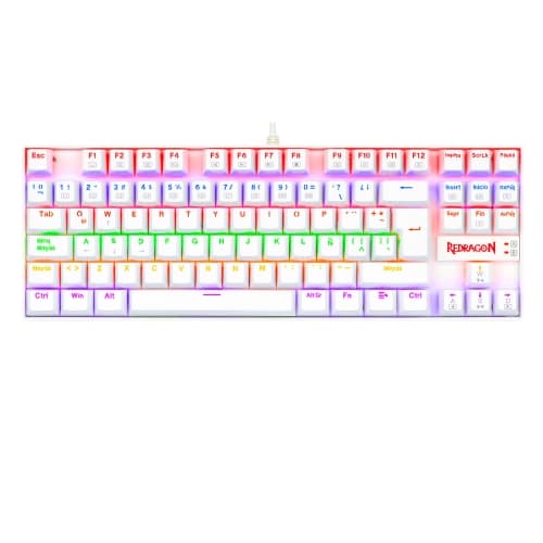 Redragon - KUMARA 2 Teclado Mecanico Gaming Rainbow Español Blanco