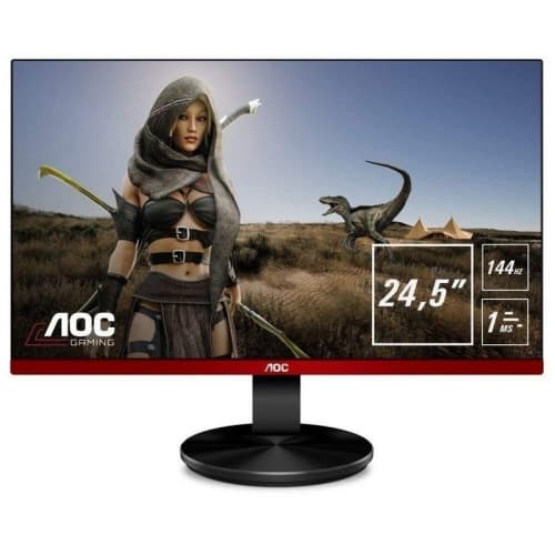 AOC - Monitor LED Gaming G2590FX - 62,2cm/24,5'' - 1920x1080 - 16:9 - 1ms - 144Hz - 2xHDMI, VGA, DisplayPort - VESA - Negro/Rojo