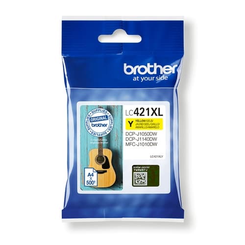 BROTHER Cartucho de tinta amarillo de larga duracin LC421XLY para DCP-J1050DW / DCP-J1140DW / MFC-J