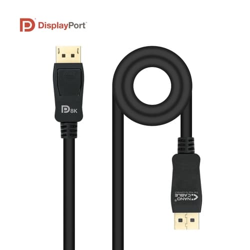 Nanocable - Cable Displayport 1.4 Certificado VESA DP/M-DP/M - 0.5 M