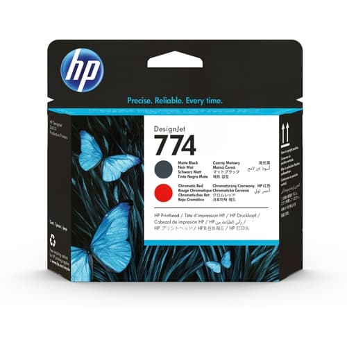 HP CABEZAL DE IMPRESIN NEGRO MATE Y ROJO DESIGNJET T920, T1500, T1600, T2600, T3500 - N 774