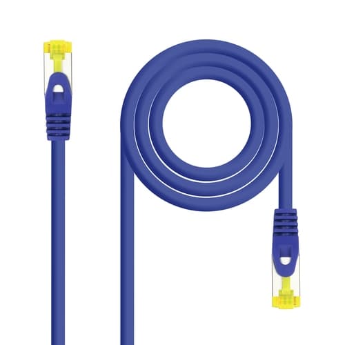 Nanocable - Cable red latiguillo lszh cat.6a sftp awg26 azul 25cm
