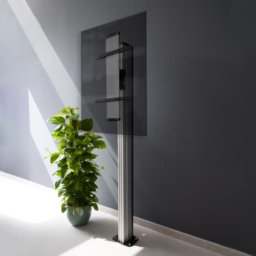 Tooq - THE TOWER Soporte de suelo de aluminio con anclaje fijo para pantallas 37"-70"