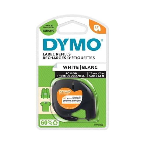DYMO CINTA MARCAR ROPA 12MMX2M NE/BL