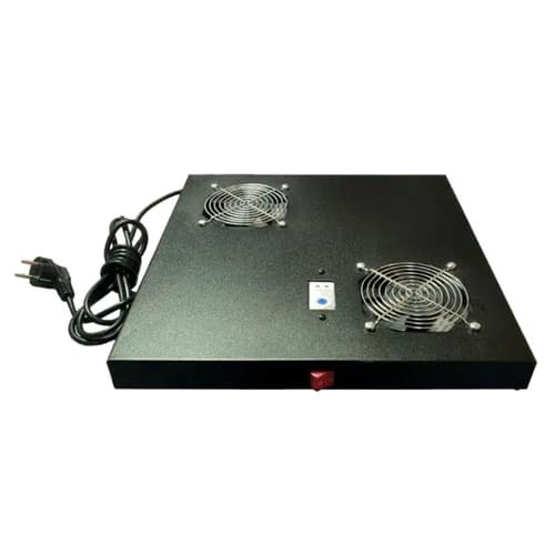 Phasak - Conjunto de ventilación con termostato 1U negro - 6 ventiladores x 120mm