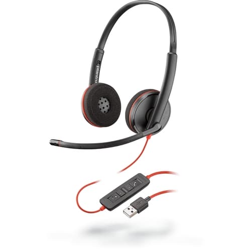 Auriculares plantronics blackwire c3220 cableado de diadema estereo - supra-aural - 20 hz a 20 khz - cancelacion de ruido - USB A