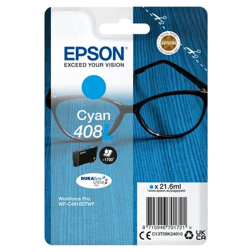 EPSON tinta CyanSinglepack 408L DURABrite Ultra Ink