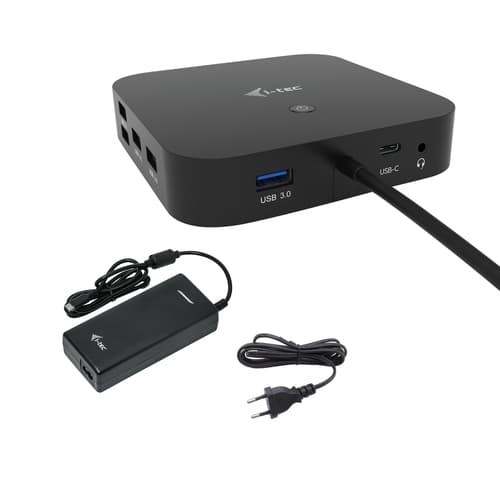 i-tec 100 W - 2 Pantallas admitidas - 4K - 3840x2160 - 2xUSB 2.0 - 3xUSB 3.0 - 3xUSB Tipo-C - 1xRJ45 - 1xHDMI - 1xDP - Thunderbolt