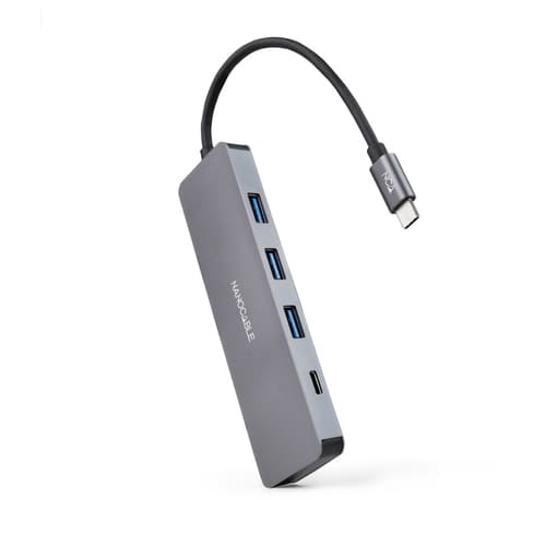 HUB USB-C/M A 3xUSB3.0/H + 1xUSB-C/H ALUMINIO 10CM