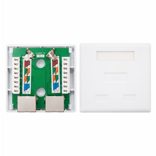 ROSETA SUPERFICIE RJ45 CAT.5E FTP 2 TOMAS, BLANCO