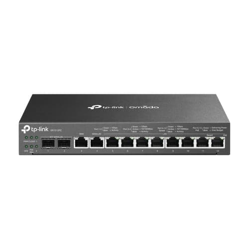ROUTER VPN CON SWITCH POE Y CONTROLADOR OMADA TP-LINK ER7212PC 8P POE+ 110W 2P SFP GIGABIT