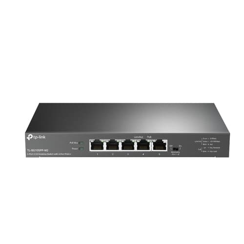 SWITCH NO GESTIONABLE TP-LINK TL-SG105PP-M2 5P 2.5G CON POE++ DE 4P ADMITE 60W POR PUERTO MAX 123W