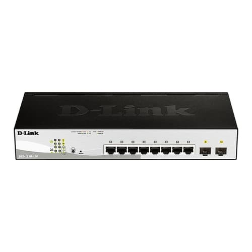 SWITCH SEMIGESTIONABLE D-LINK DGS-1210-10P/E 10P GIGA CON 8P POE (65W) + 2P GIGA COMBO RACK