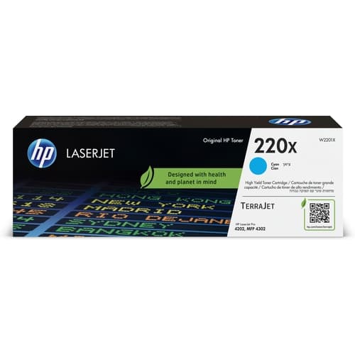 Toner HP #220X cyan Color Ljet Pro 4202 4302  Terrajet 5.500p.
