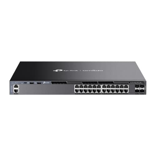 SWITCH GESTIONABLE L3 TP-LINK SG6428X 24P GIGABIT CON 4 SLOTS SFP+ 10G PUERTO DE CONSOLA RJ45/USB-C RACK 1U 19