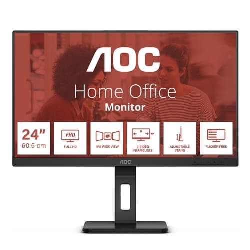 Monitor AOC 24E3QAF 23.8" - Full HD - IPS - Multimedia - Negro