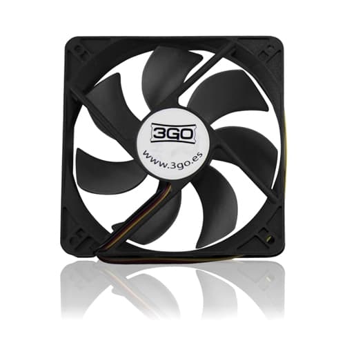 3go FAN12BK - Ventilador 12cm negro retail