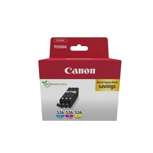 CANON Pack 3 colores CLI526CMY MULTI ECOPACK carton