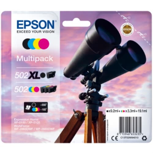 EPSON Multipack 4-colours 502 XL Black/Std. CMY