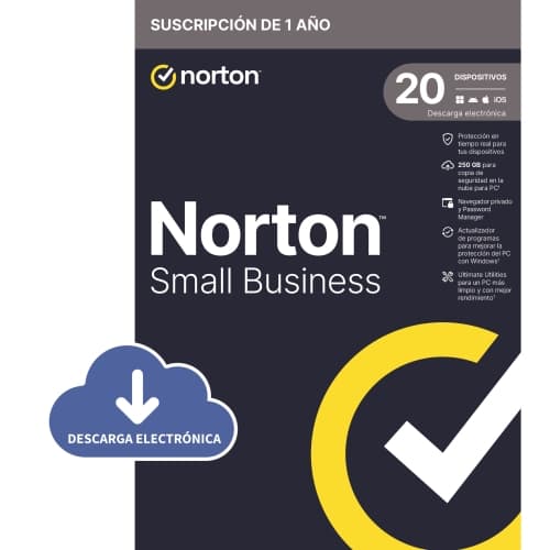 Norton Small Business Premium 2.0 500GB ES - 1 usuario - 20 dispositivos - 1 año - ESD Licencia electrónica