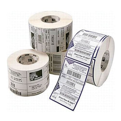 ETIQUETAS ZEBRA POLYESTER 76X25MM CAJA 6 ROLLOS (5180 ETIQ. X ROLLO)